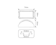LED Autolamps 42ARM Red & Amber Side Marker - Each
